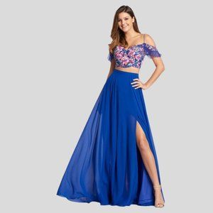 Mon Cheri 'Ellie Wilde' Floral Two-Piece Gown